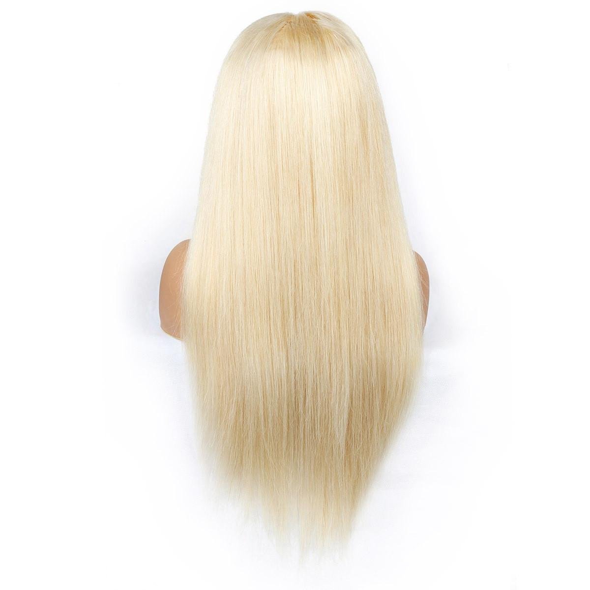 Indian Raw Human Hair Lace Front Wig Straight4*4 13x4 Transparent Hd 613# 2