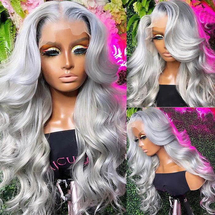 Two tone pinao color  Human Hair Lace Front Wig Straight 13x4 Transparent HD4/27 3