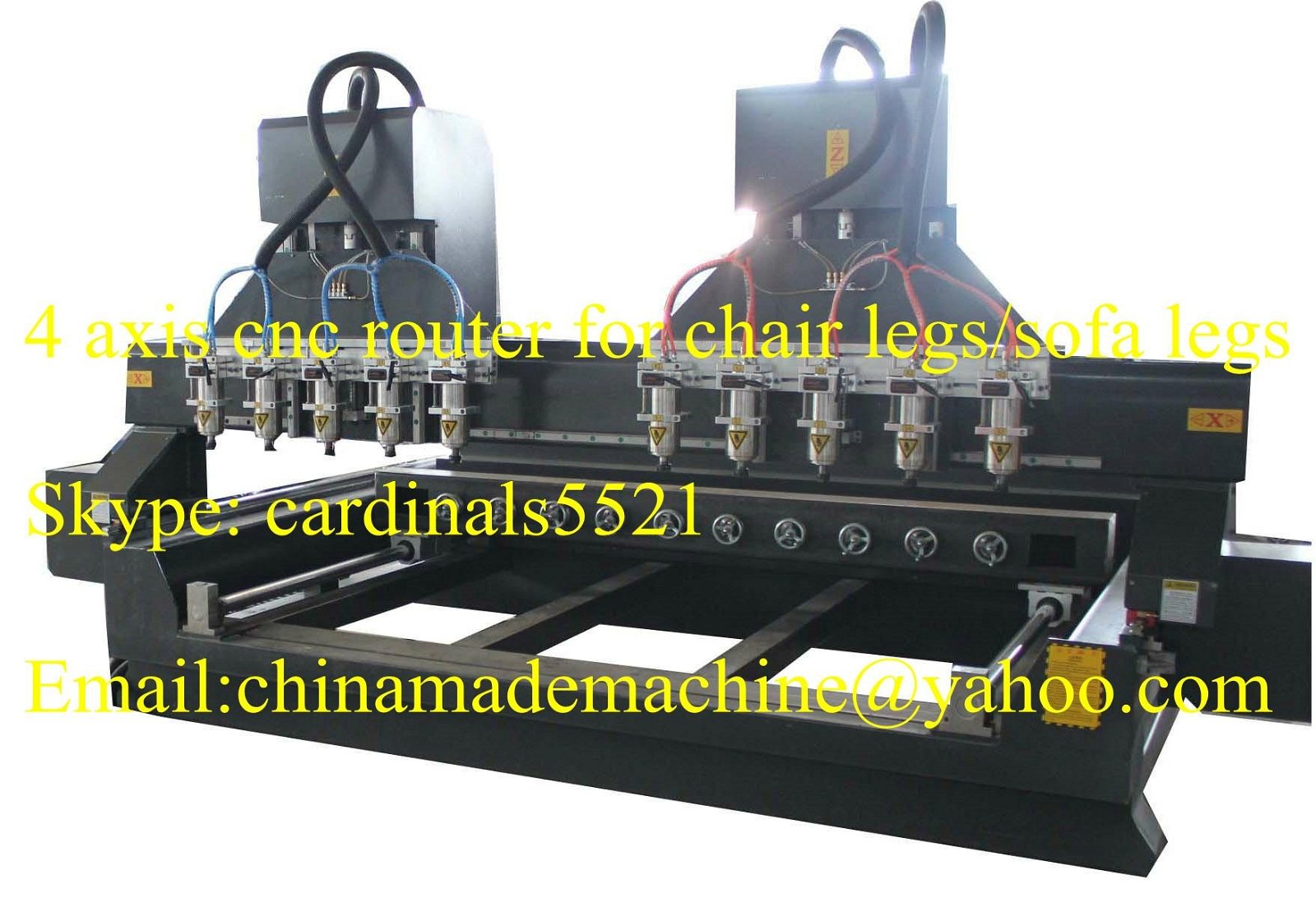 4 axis wood cnc router for chair legs/ sofa legs