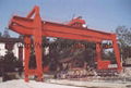 Door type slag automatic tipping crane