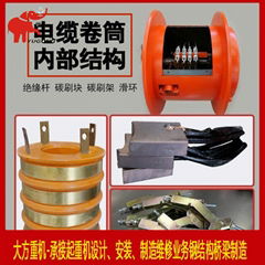 Crane power cable drum