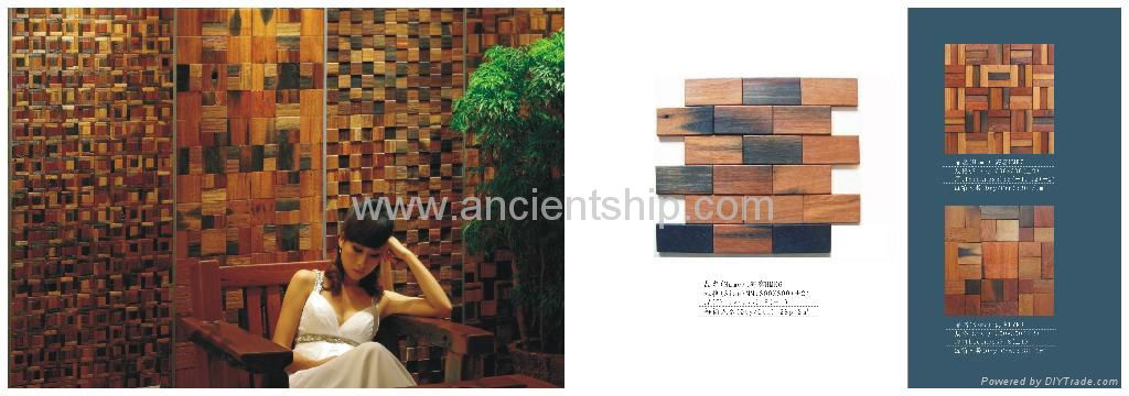 Ancientshipwood mosaic Driftwood mosaic wooden mosaic Indoor decoration 2