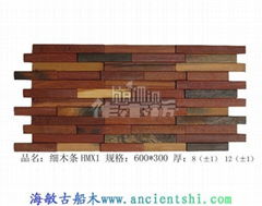 Ancient ship wood mosaic Drift wood mosaic wooden mosaic Indoor decoration