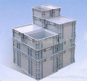 供应山东全新料可堆式汽配专用物流箱 5
