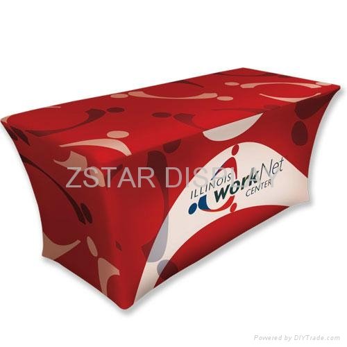 Spandex polyester table cover    Stretch table cloth 2