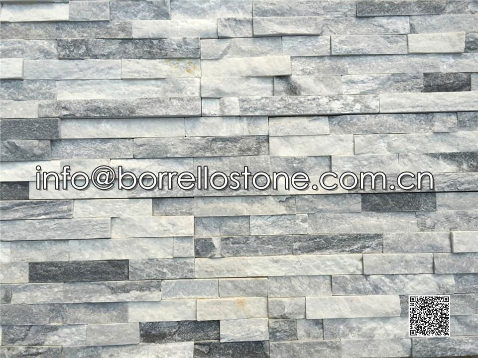 Split Face - Grey Marble Stacked Veneer