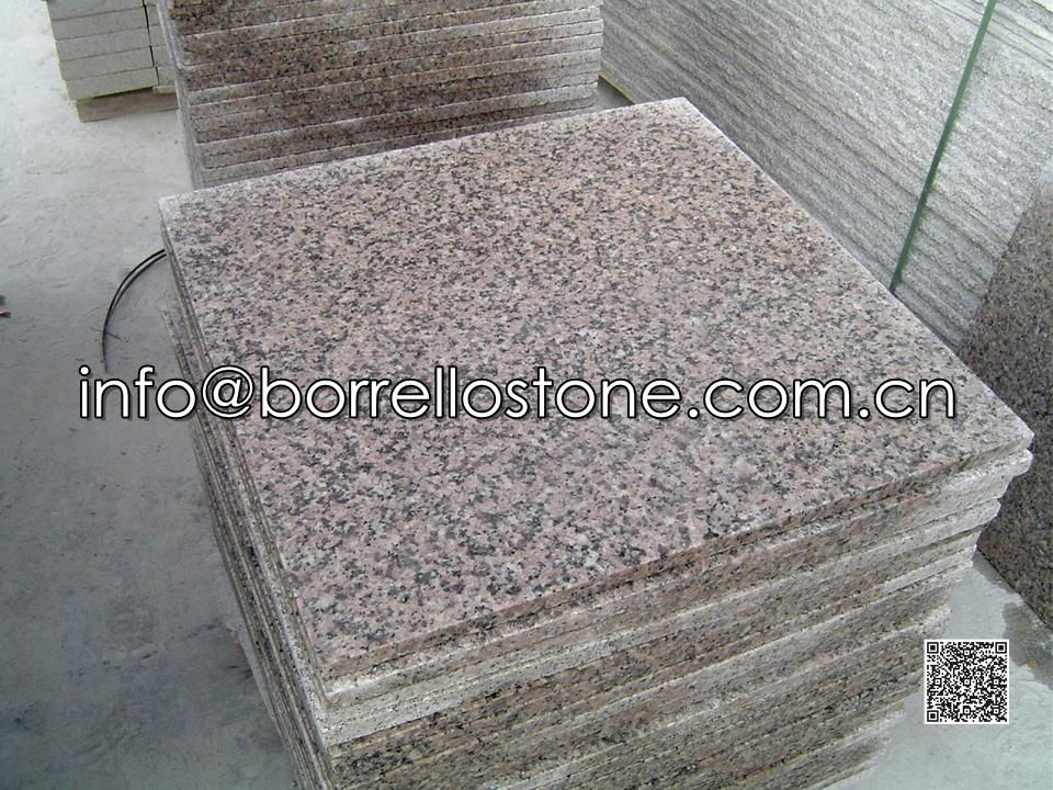 Cherry Flower Red Granit Tiles (Flamed)