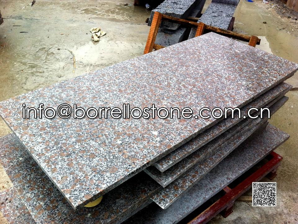Pearl Red Granite G368 Stair Tread And Riser