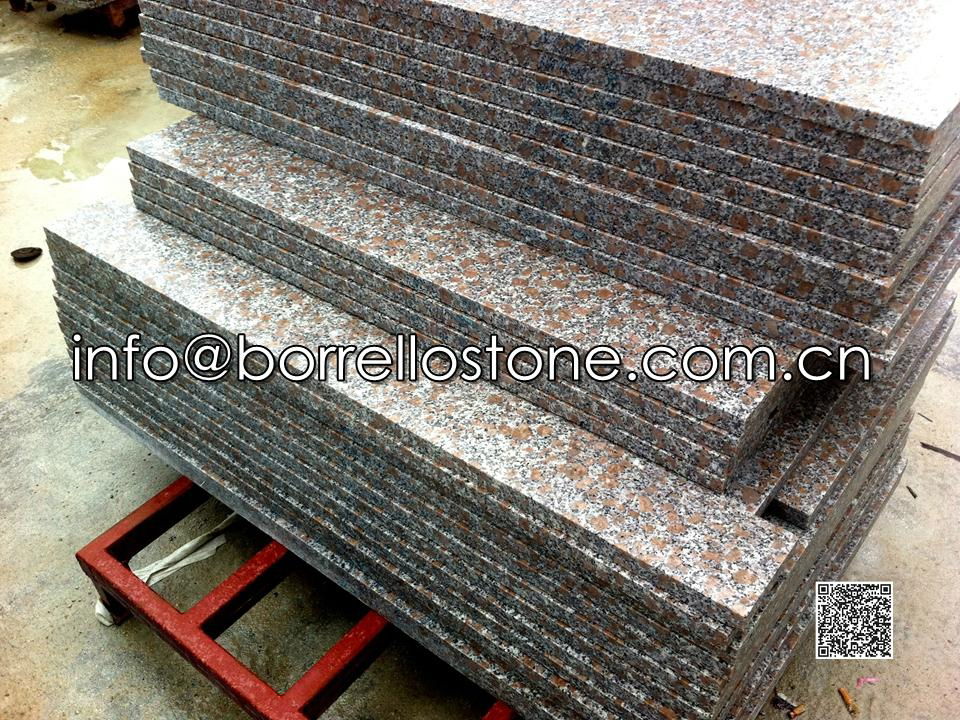 Pearl Red Granite G368 Stair Tread And Riser