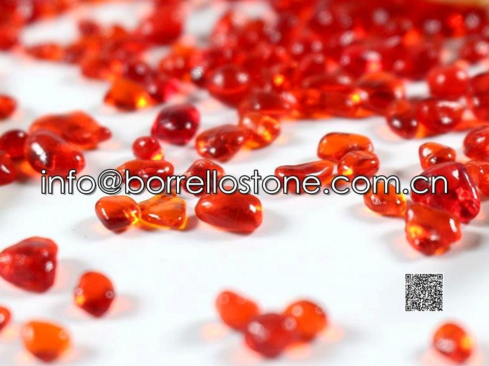 Irregular glass beads - Red