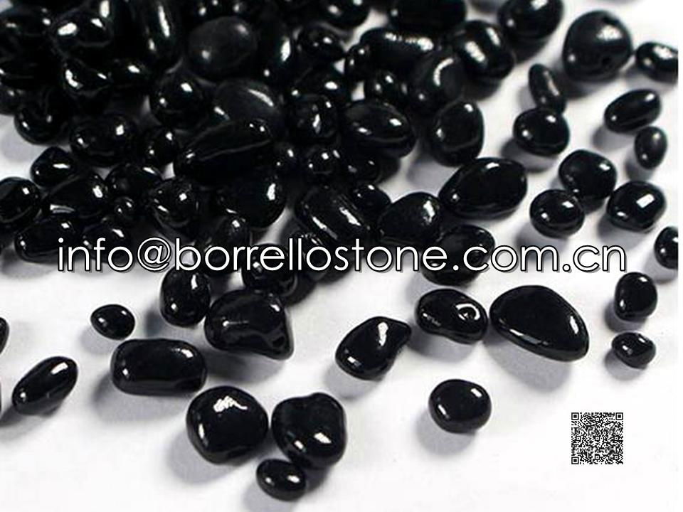 Irregular glass beads - Black 