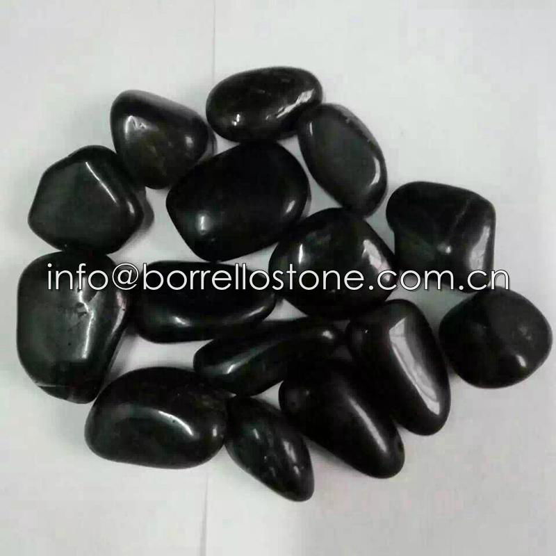 black polished pebble stone 3