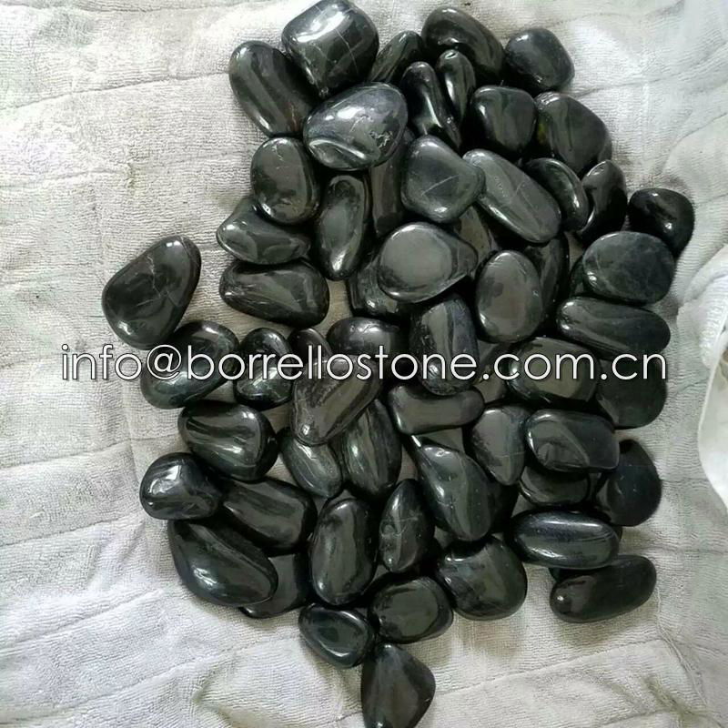 black polished pebble stone 4