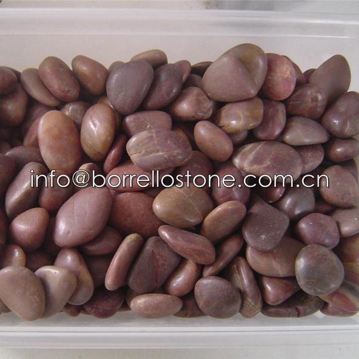 red polished pebble stone 3