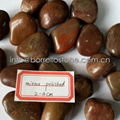 red polished pebble stone