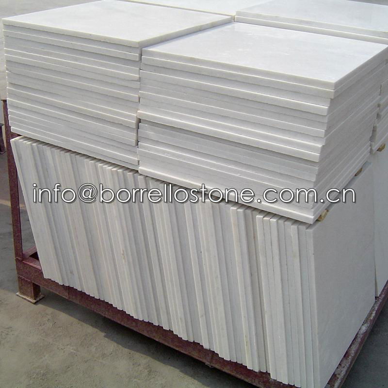 sandblasted white marble tile 5