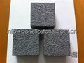 bush hammered black granite stone