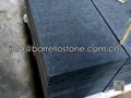 flamed black granite paver