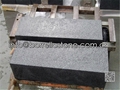 flamed black granite paver