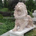 Chinese marble stone lion statues 4