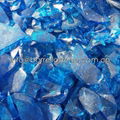 crushed blue glass block 4