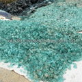 crushed blue glass block