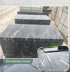 Nero Branco grey granite tile