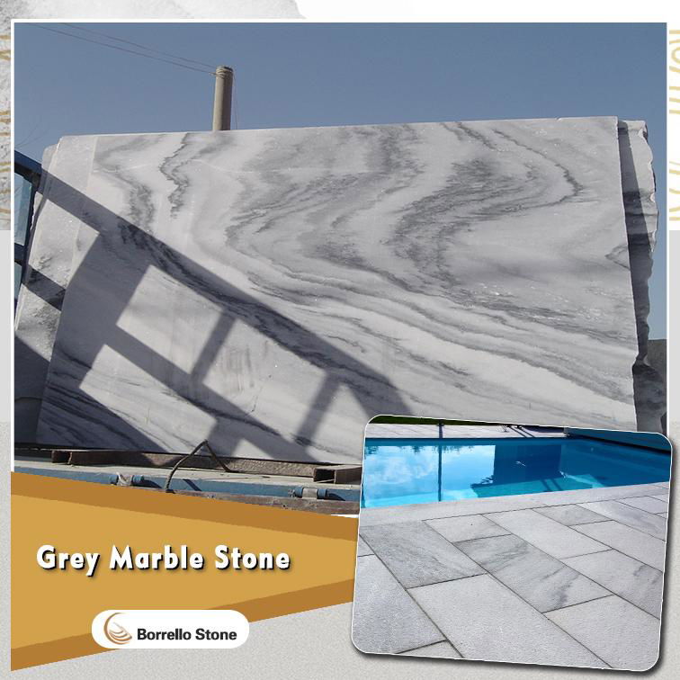 sunny grey marble slab
