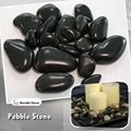 black polished pebble stone