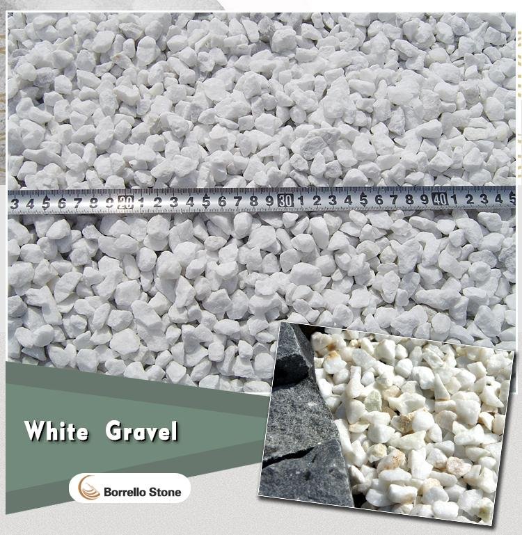 white gravel for garden decoration