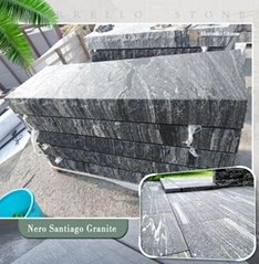 G302 grey granite block steps