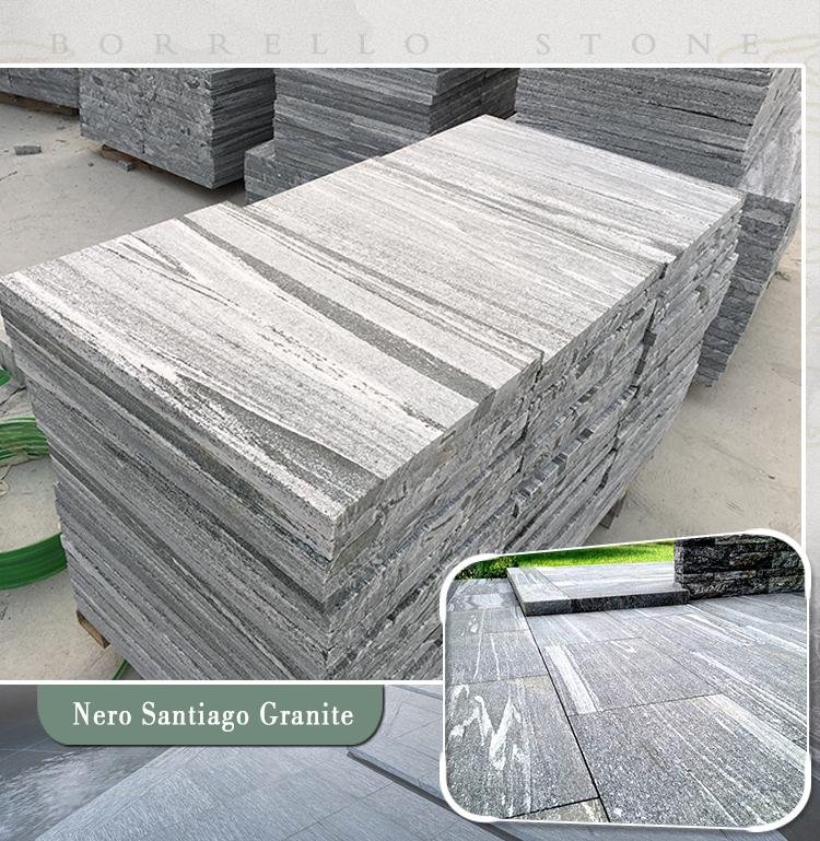 Nero Santiago Grey Granite paver
