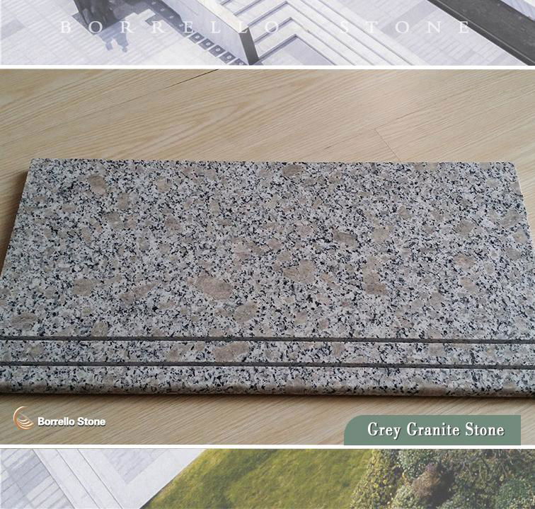 grey granite stair tread and riser