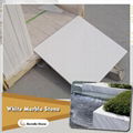 sandblasted white marble tile 1