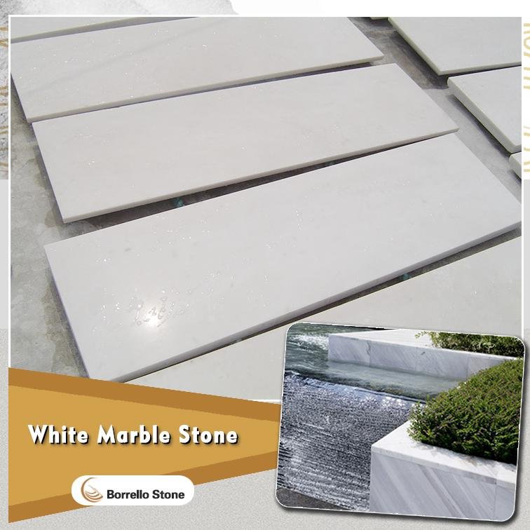 white marble step stair