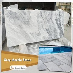 cloudy grey marble wall tile