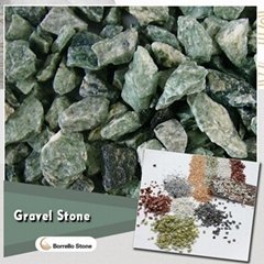 green stone gravel for garden