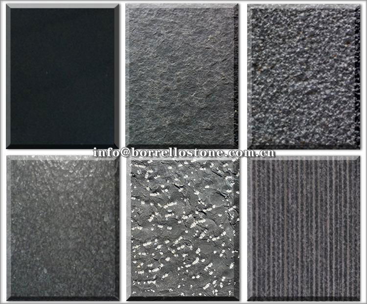 split face black granite wall stone 5