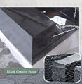 black granite step stairs