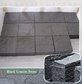 flamed black basalt stone tile 1