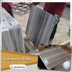 strip grey marble wall cladding