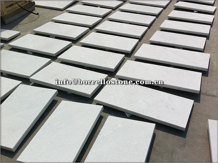 bush hammered white marble stone 5