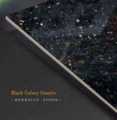 Black galaxy granite floor tile