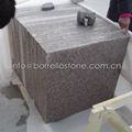 flamed pink granite paving slab