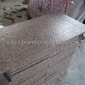 flamed pink granite paving slab