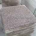 flamed pink granite paving slab