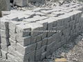 split face grey granite wall block