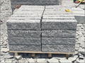 split face grey granite wall block 6