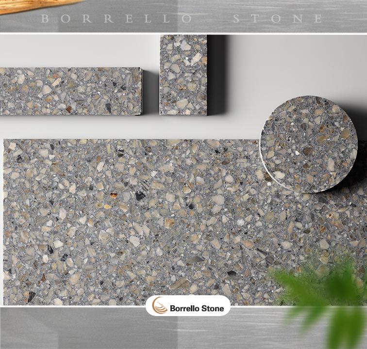 polished terrazzo tile for countertop