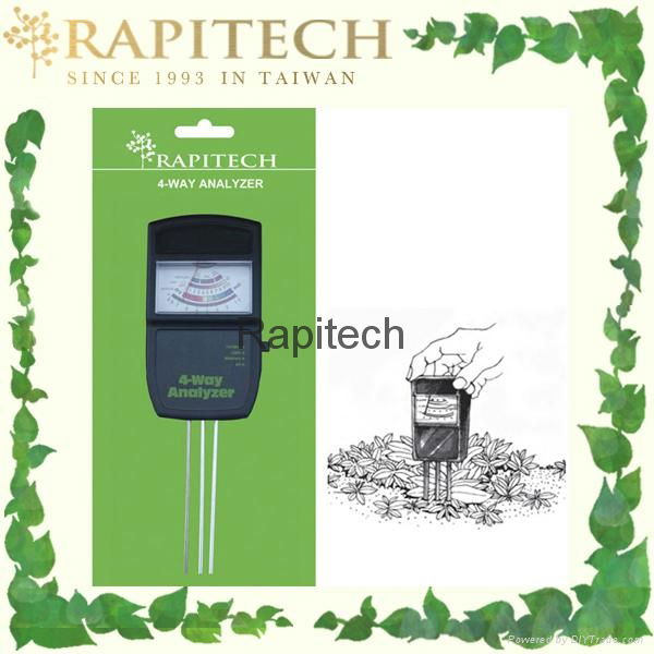 Garden Soil 4 Way Analyzer pH Moisture Fertility Light Testing 3